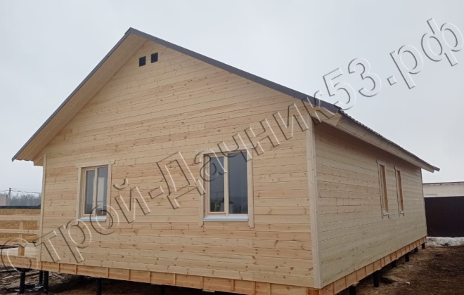 4 Каркасно-щитовой дом Д-45, 11х10м, 110  М², Московская область, Чеховский район, деревня Алферово. (1)